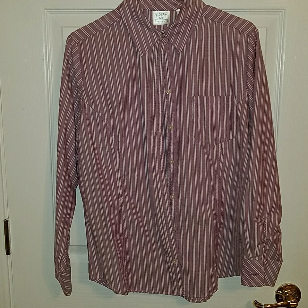 Lavender and white stripped dress shirt